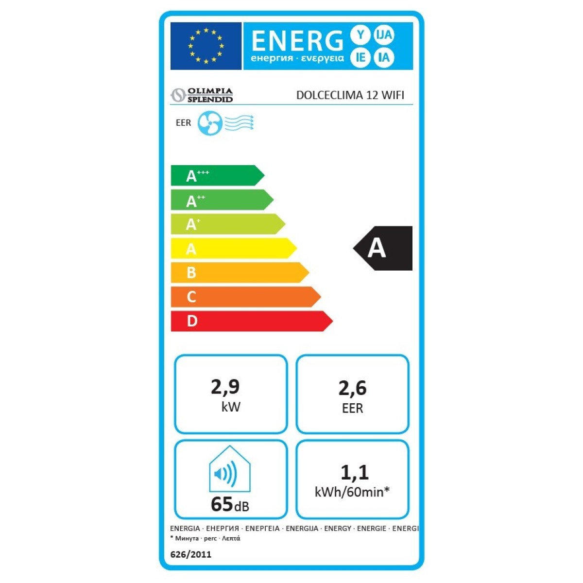 Klimatyzator przenośny Olimpia Splendid Dolceclima 12 Wi-Fi Klimatyzator przenośny Olimpia Splendid Dolceclima 12 Wi-Fi